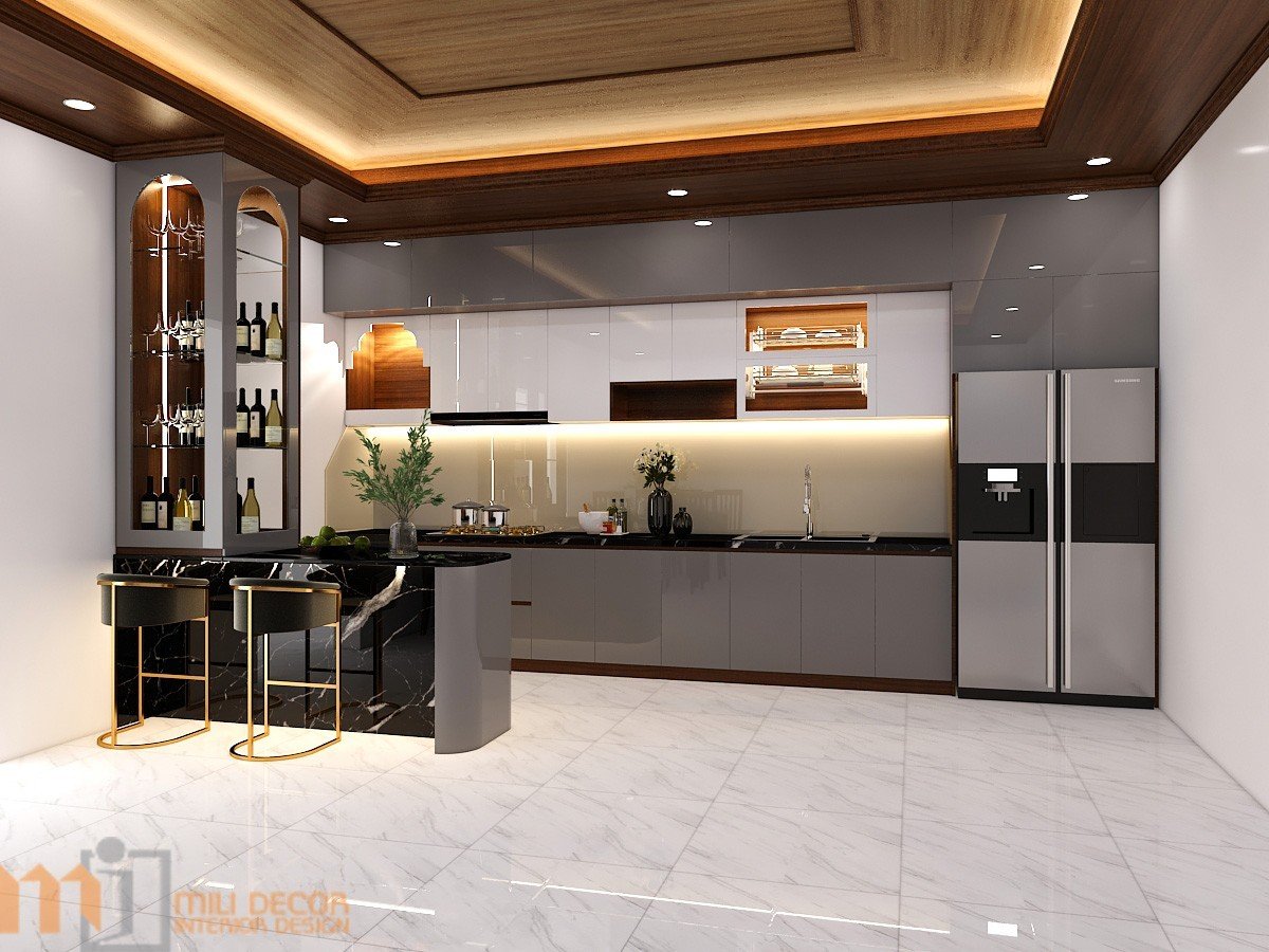 Quầy bar bếp hiện đại