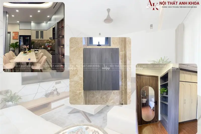 Khu vực bếp MDF lõi xanh