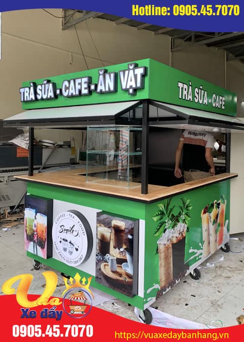 Kiot bán đồ ăn vặt với thiết kế hiện đại