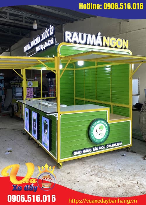Mẫu kiot bán nước ép rau má