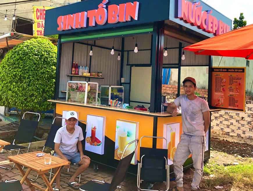 Kiot bán trà sữa đẹp