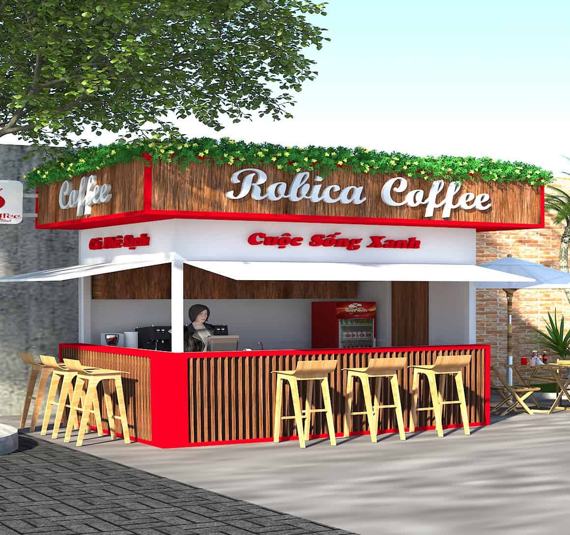 Thiết kế quán cafe nhỏ