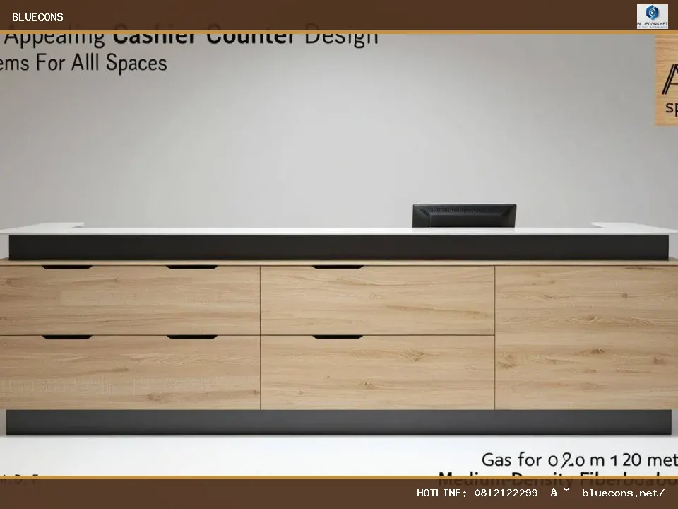 Lựa chọn quầy thu ngân siêu thị đẹp phù hợp cho cửa hàng – hình ảnh Bluecons