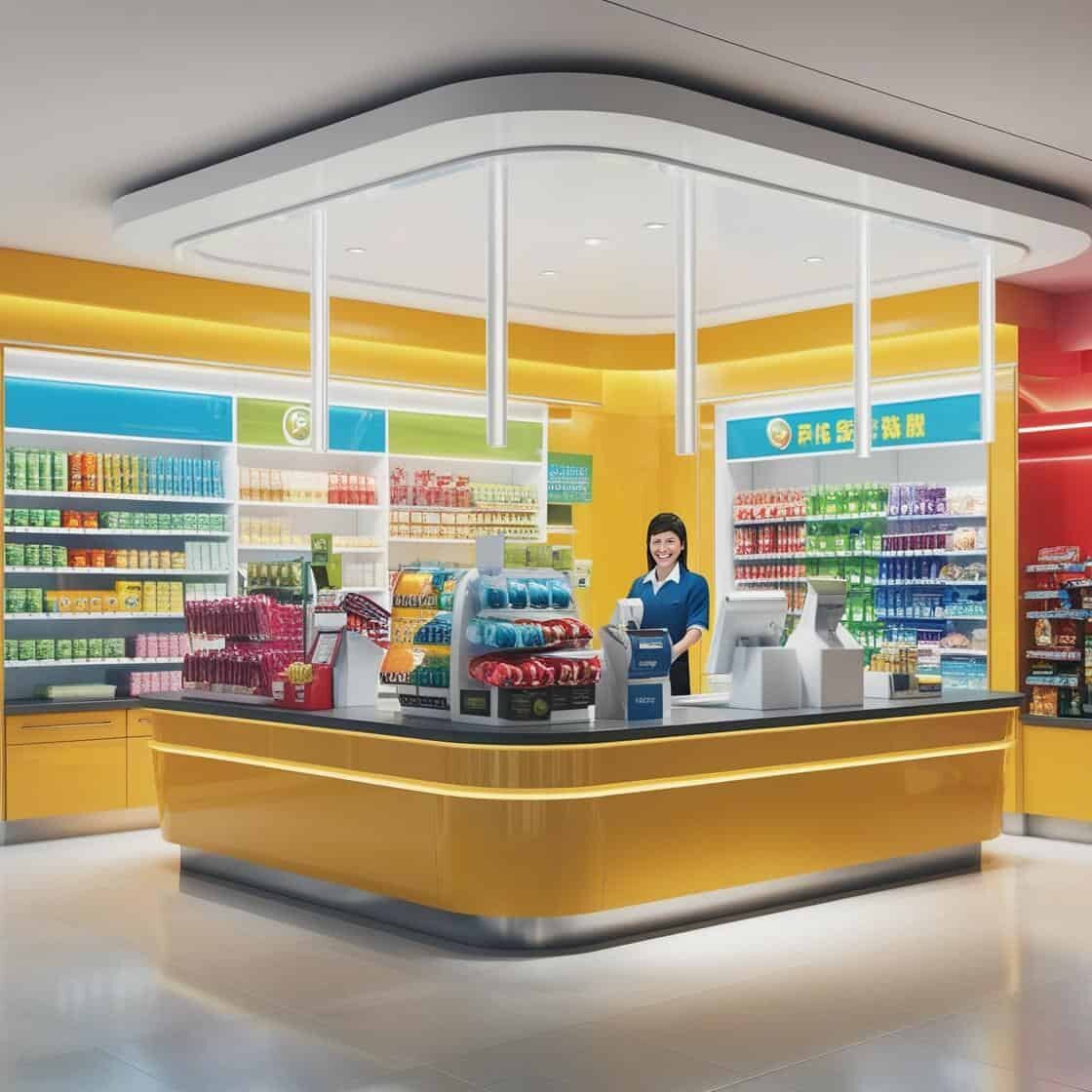 mẫu Quầy Thu Ngân Cho Cửa Hàng Tiện Lợi hiện đại (2) mẫu Quầy Thu Ngân Cho Cửa Hàng Tiện Lợi hiện đại (2)