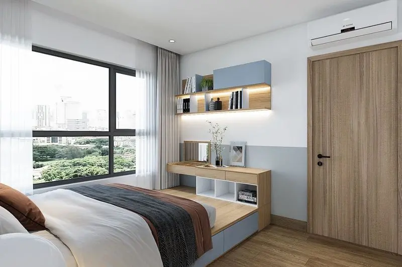 Hình ảnh bàn trang điểm kết hợp bàn làm việc tiện dụng