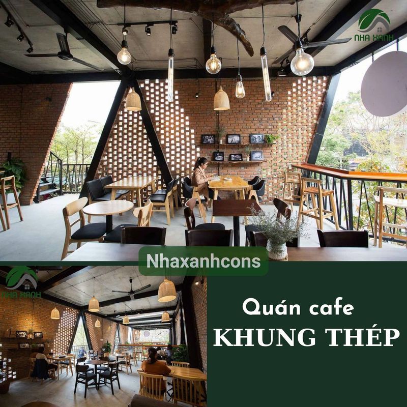 Mẫu cafe khung thép tại Kiên Giang