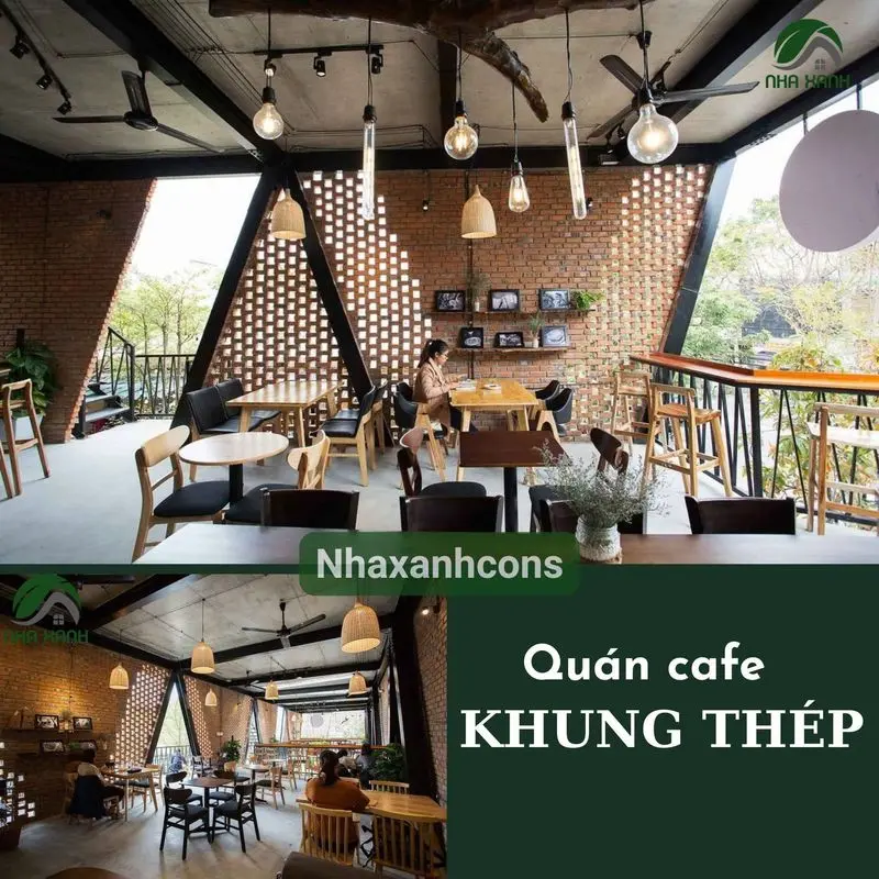 Mẫu cafe khung thép tại Kiên Giang