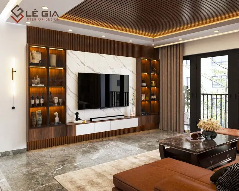 Kệ tivi melamine thiết kế tinh tế