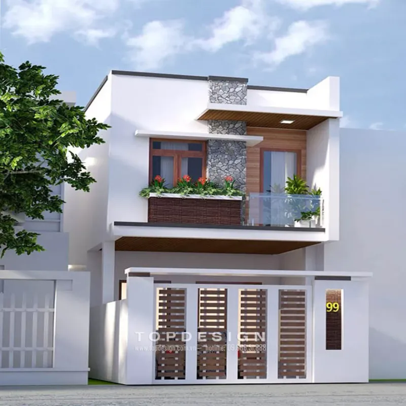 Mẫu nhà phố 2 tầng đẹp