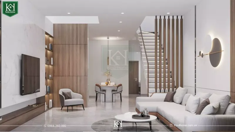 Mẫu phòng khách nhà phố hiện đại