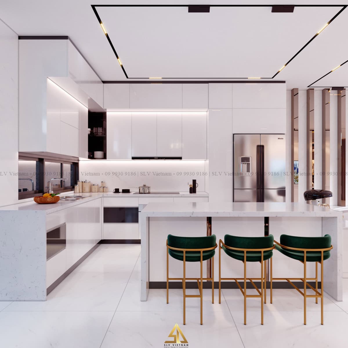 Quầy bar bếp hiện đại