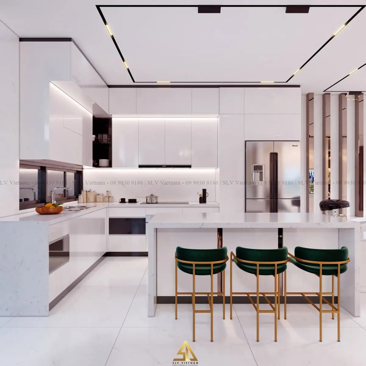 Quầy bar bếp hiện đại