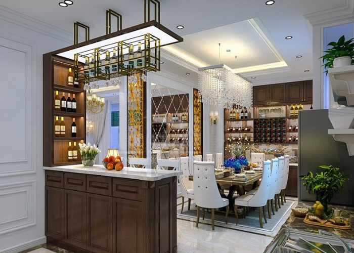 Quầy bar bằng đá marble