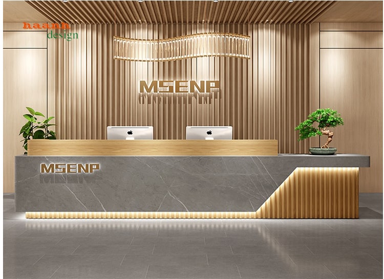 Mẫu quầy lễ tân đẹp