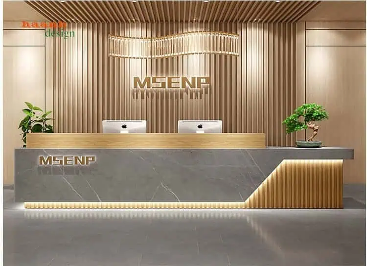 Mẫu quầy lễ tân đẹp