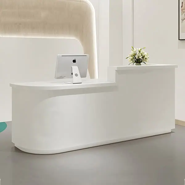 Quầy lễ tân góc L cho văn phòng