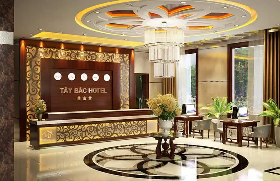 Quầy lễ tân hiện đại