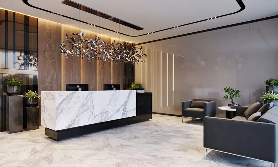 Quầy lễ tân cổ điển