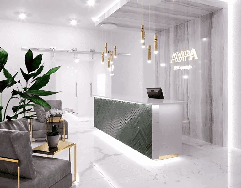 Quầy lễ tân spa