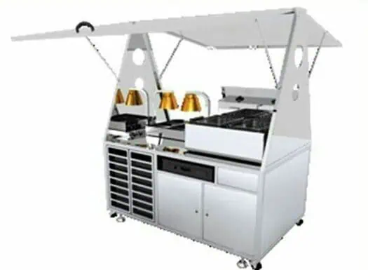 Mẫu quầy pha chế inox dạng xe đẩy