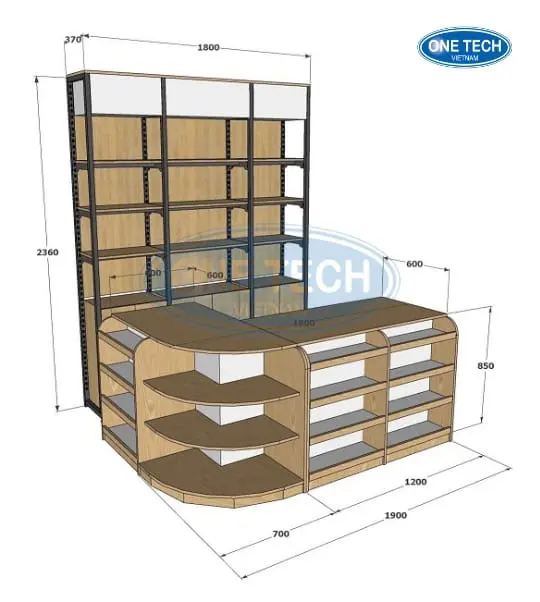 Mẫu quầy thu ngân hiện đại