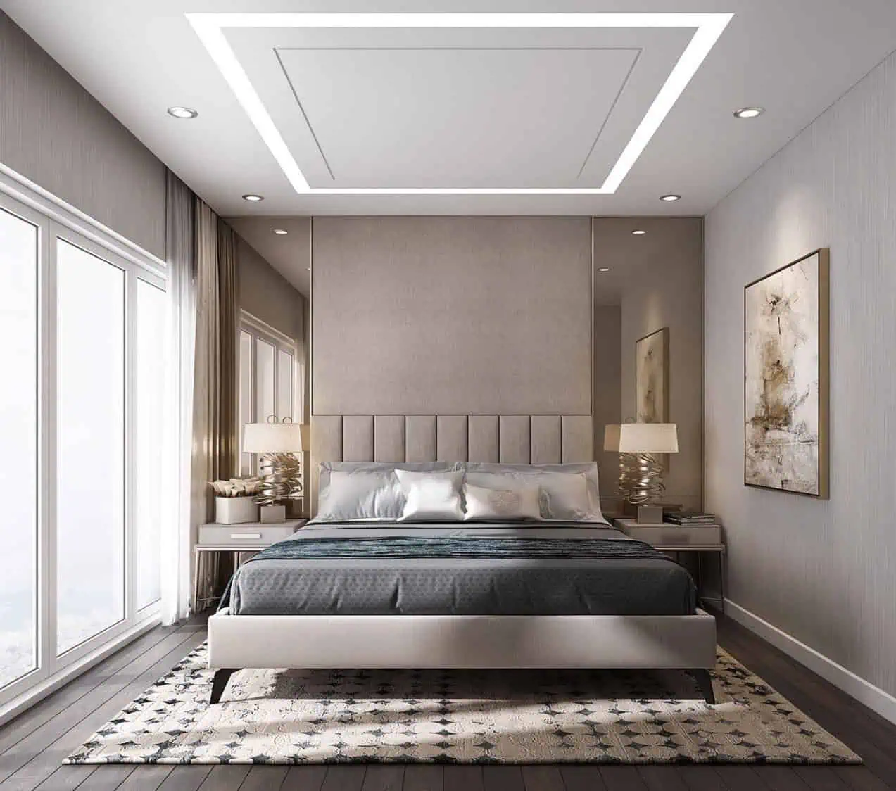 Mẫu trần thạch cao cổ điển