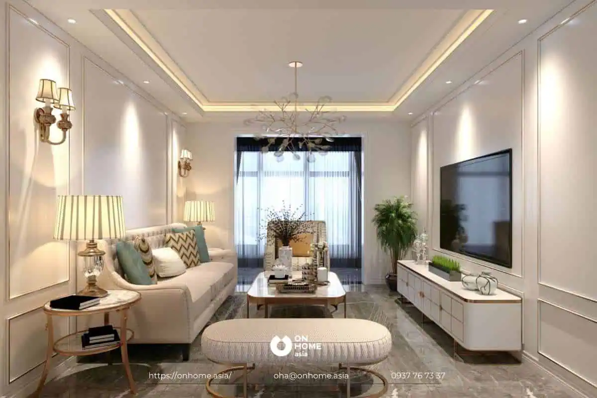 Mẫu trần thạch cao phòng khách đẹp