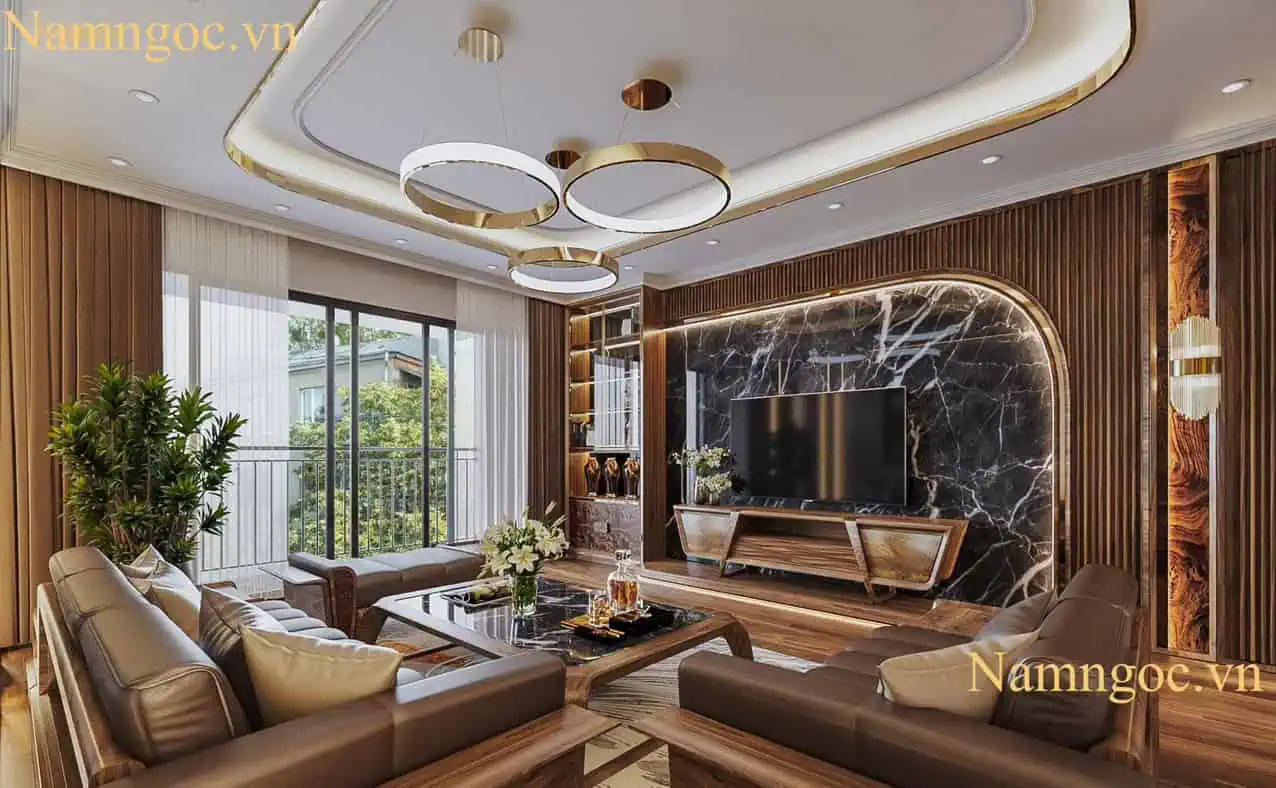 Mẫu trần thạch cao phòng khách hiện đại