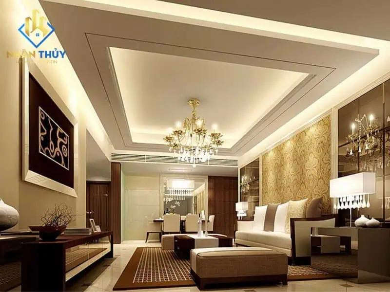 Mẫu trần thạch cao phòng khách đẹp nhất 2024