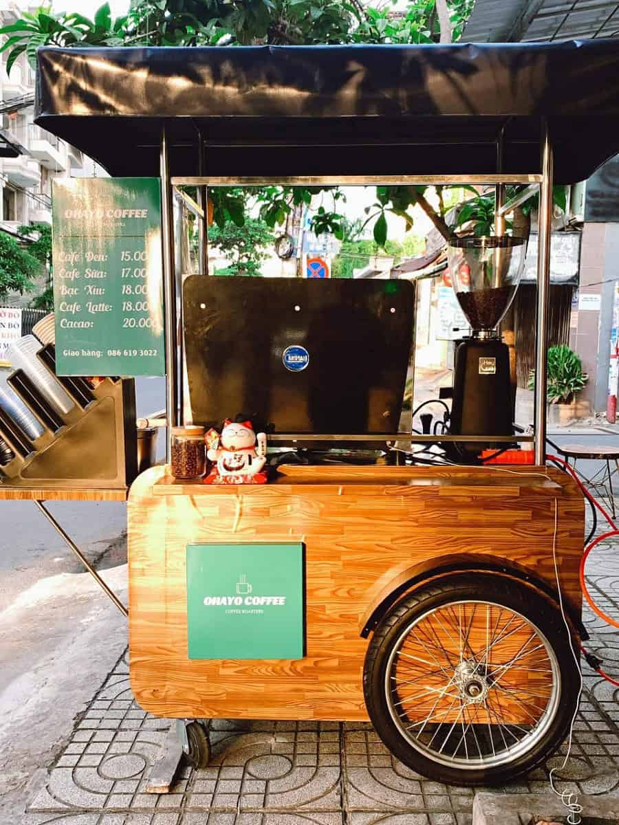 Xe cà phê gỗ
