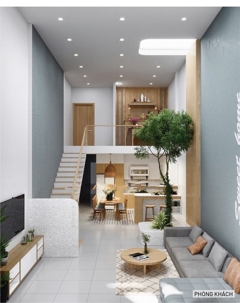 Nhà nhỏ gọn có gác lửng