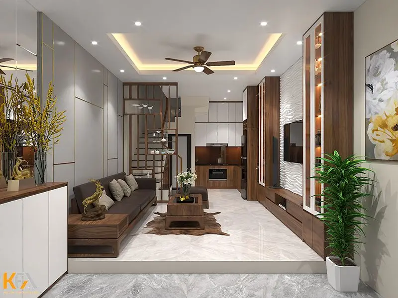 Mẫu nhà phố 3 tầng 90m2 đẹp