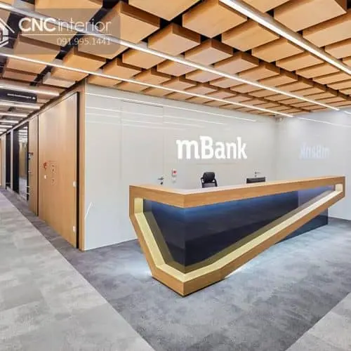 Quầy lễ tân tối giản