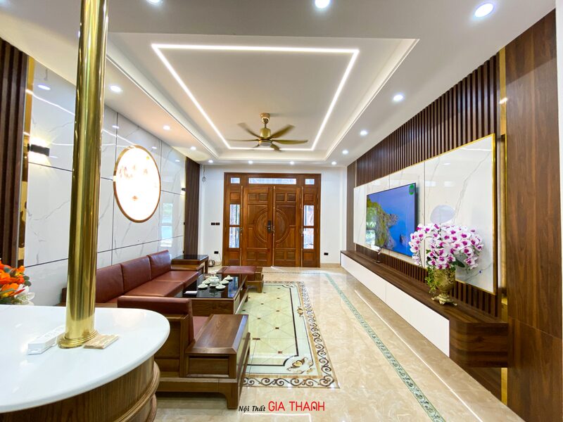 Không gian nội thất nhà phố 4 tầng phong cách Indochine