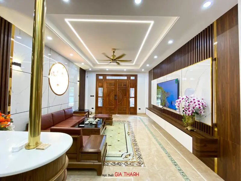 Không gian nội thất nhà phố 4 tầng phong cách Indochine