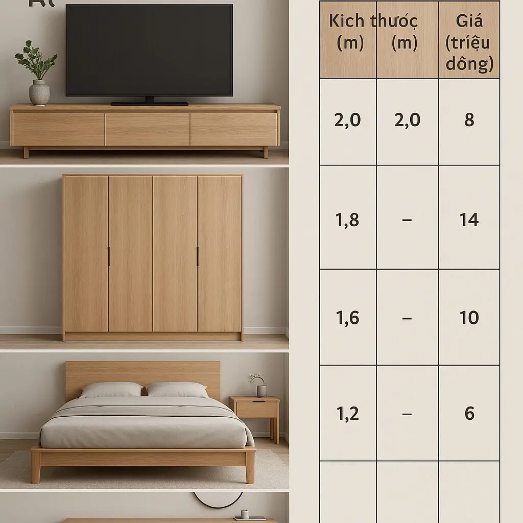 Phân Loại, Kích Thước và Báo Giá Nội Thất Gỗ MDF Cao Cấp Năm 2025 Phân Loại, Kích Thước và Báo Giá Nội Thất Gỗ MDF Cao Cấp Năm 2025 Bluecons