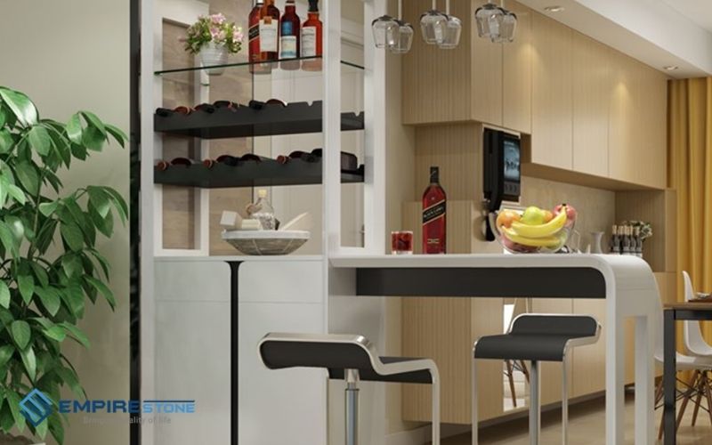 Quầy bar mini vòng cung