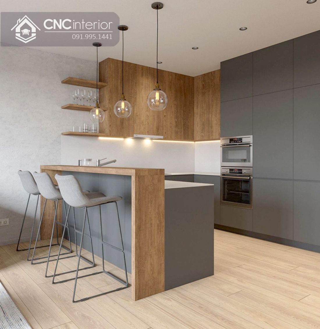 Quầy bar gỗ tự nhiên