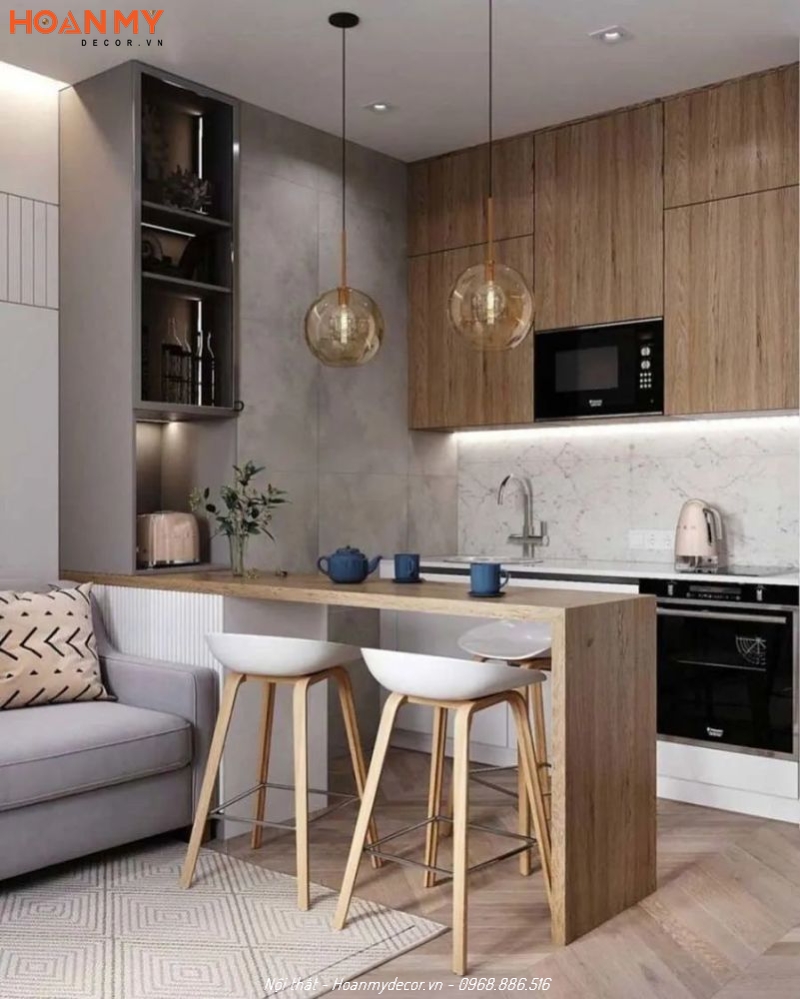 Thiết kế quầy bar mini tiện nghi