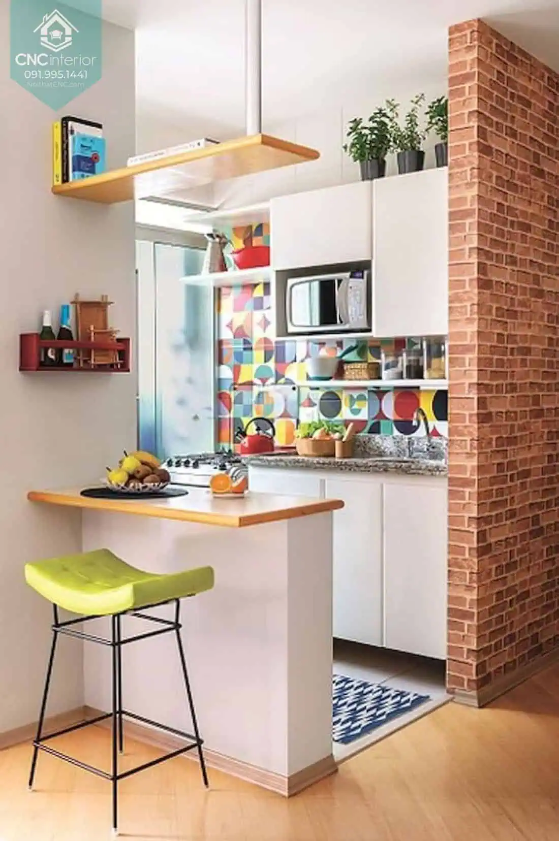 Mẫu quầy bar bếp mini đẹp