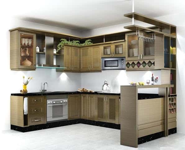 Mẫu quầy bar bếp tiện lợi