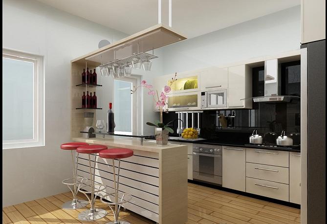 Quầy bar mini với thiết kế hiện đại