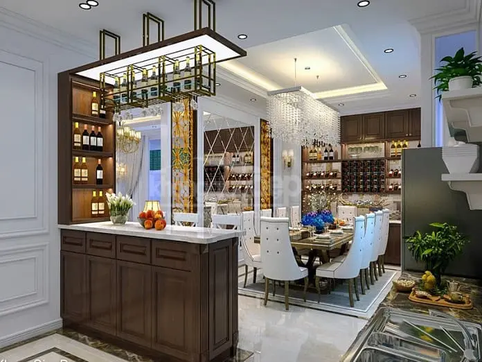 Quầy bar mini hiện đại