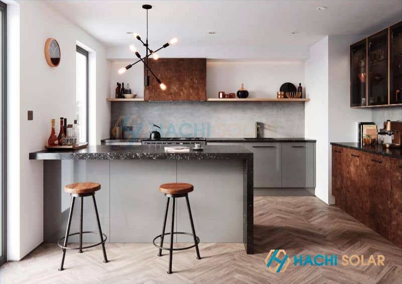 Mẫu quầy bar ngăn bếp và phòng khách 4