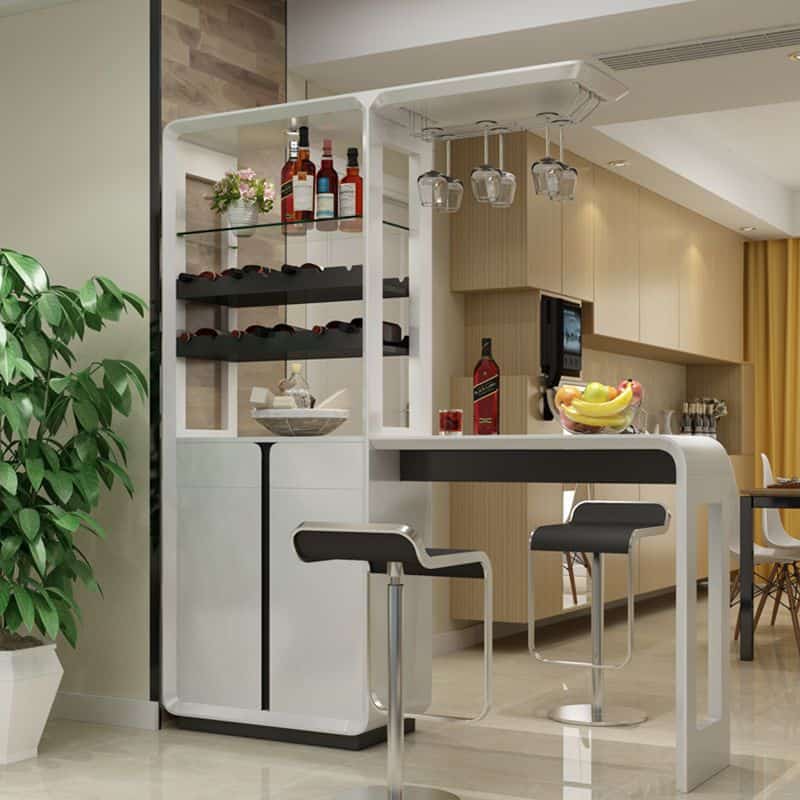 Mẫu quầy bar ngăn bếp và phòng khách 5