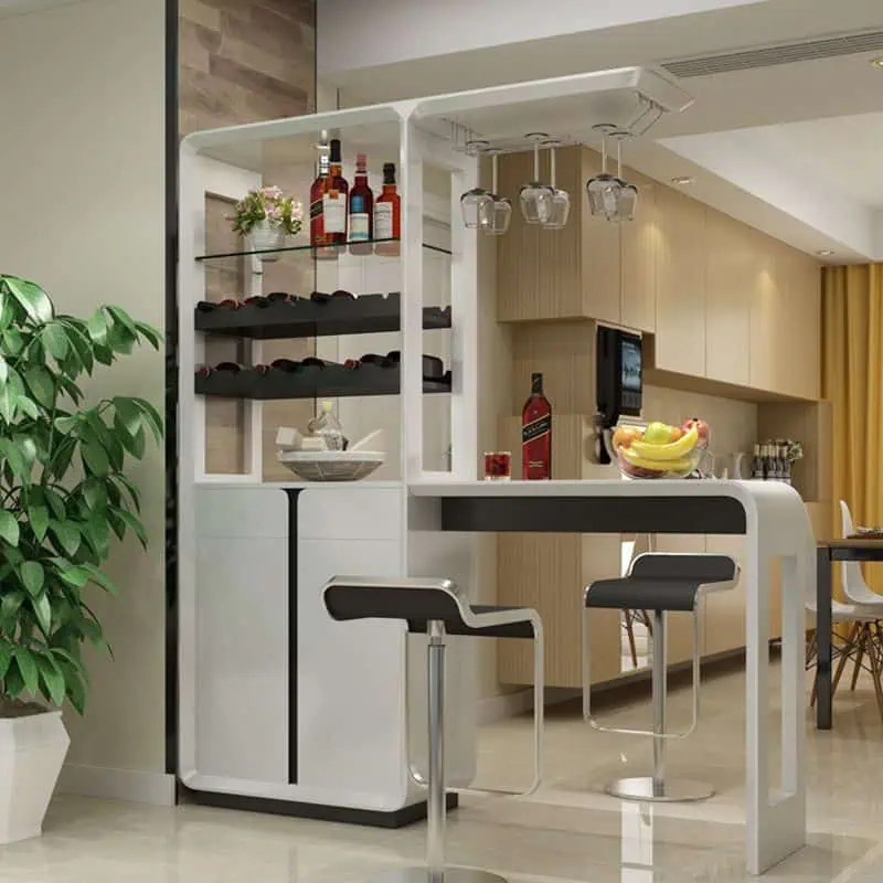Mẫu quầy bar ngăn bếp và phòng khách 5