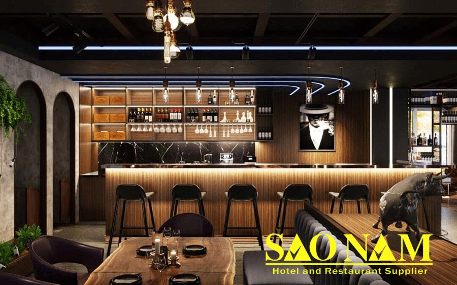 Quầy bar với công nghệ hiện đại