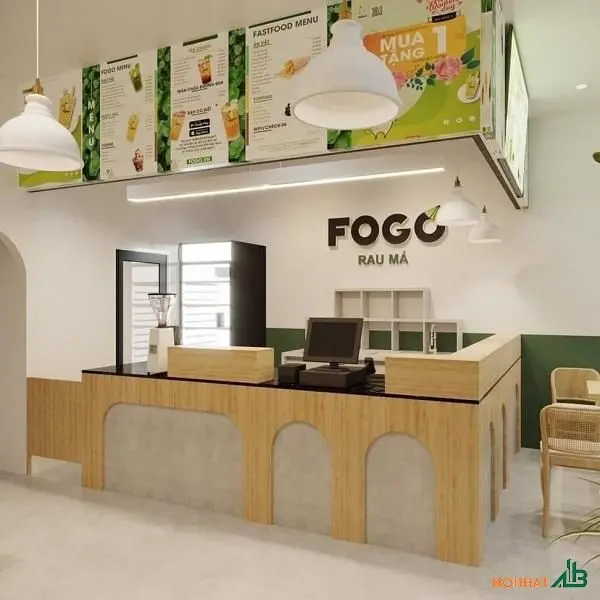 quầy bar quán trà sữa