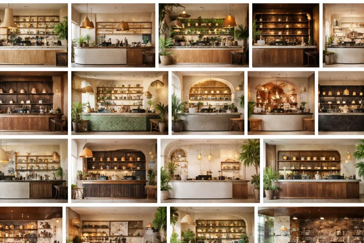 quầy cafe nhập khẩu – hình ảnh Bluecons