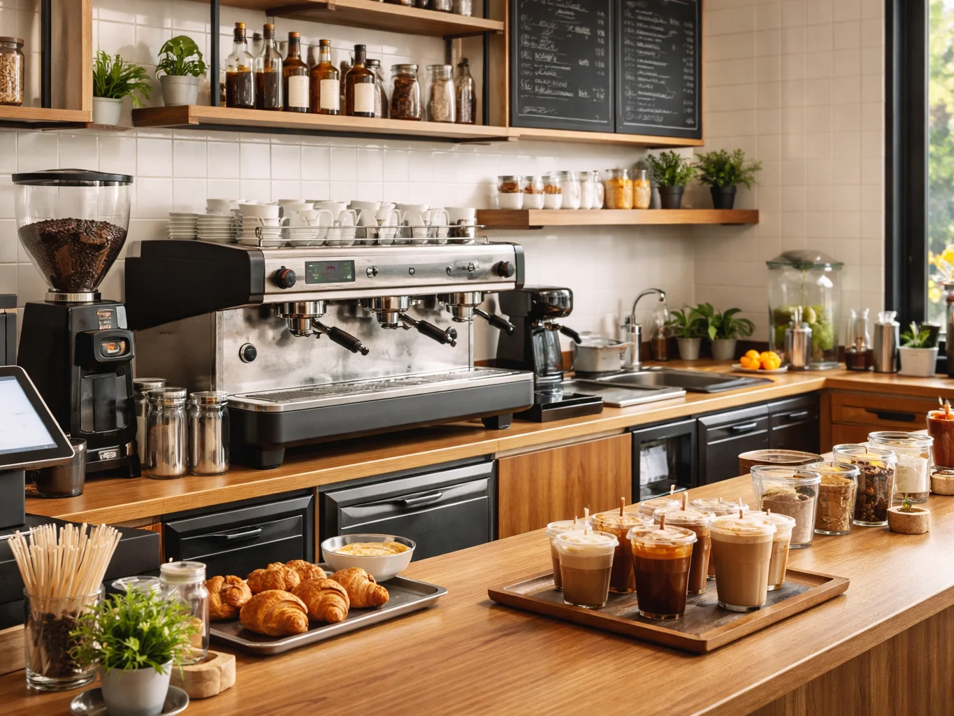 quầy cafe tăng hiệu quả vận hành – ảnh minh họa